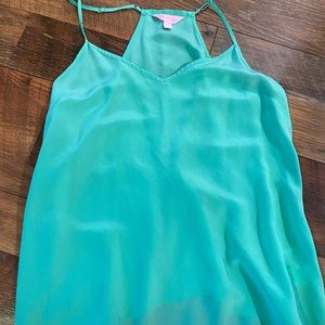 Lily Pulitzer silky tank top with adjustable straps size medium